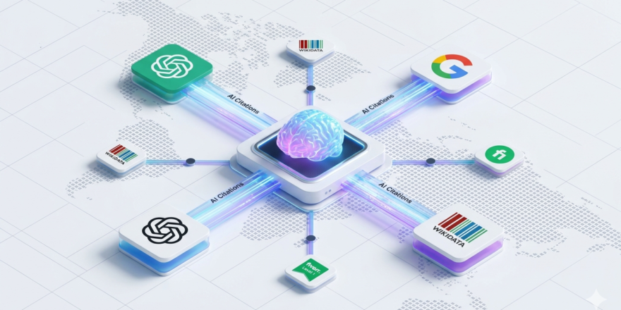 AI SEO Audit and GEO strategy visualization for global business citations