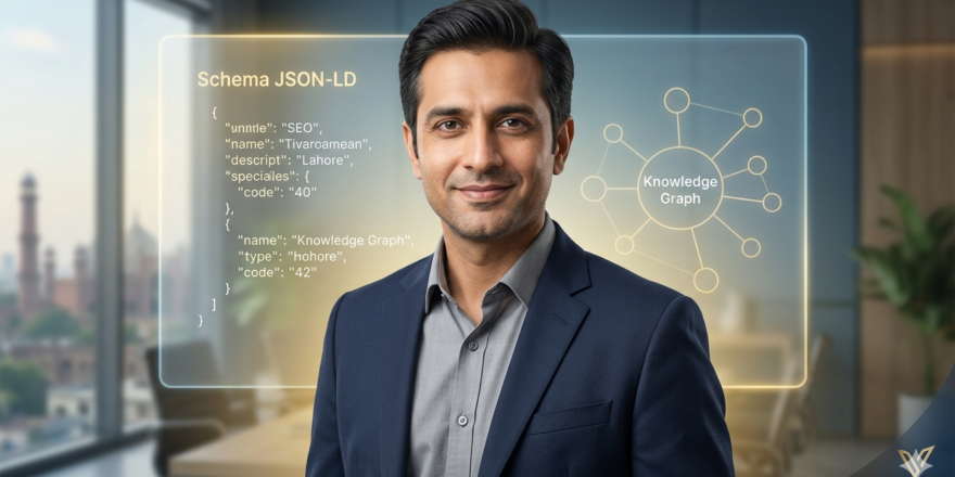 Professional portrait of an AI SEO and GEO Specialist at The Vital Solutions, a 2026 technical agency providing entity-based optimization audits for US and Pakistan businesses