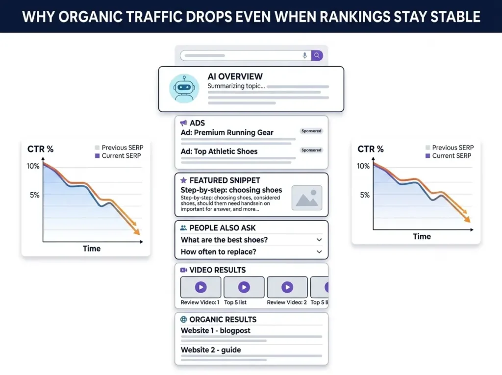 Why Traffic Drops Even When Rankings Stay Stable