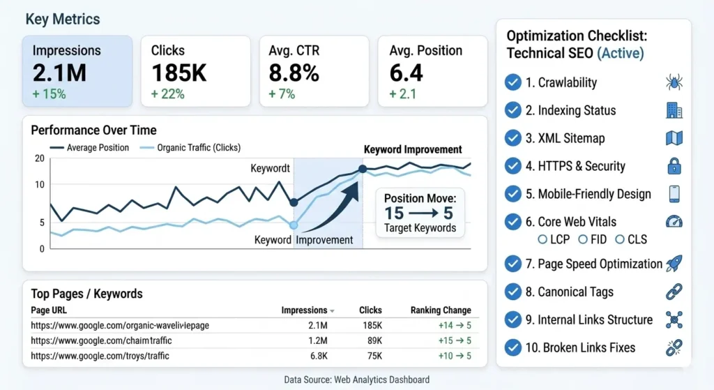 Google Search Console strategy to improve rankings and get first page ranking on Google