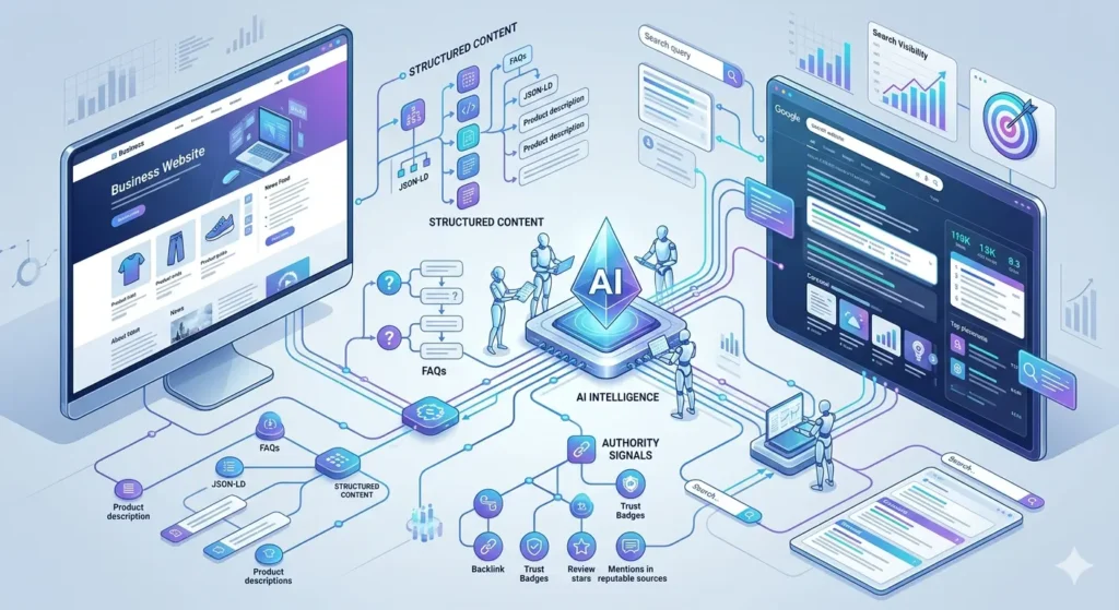 AI search optimization helping websites improve visibility in AI-generated search results