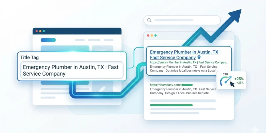 Local SEO title tag optimization for service pages